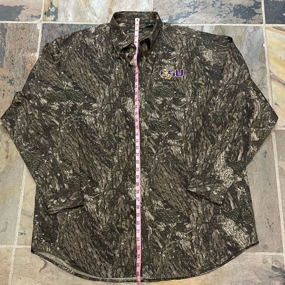 Vintage LSU Tiger Hill Long Sleeve Camouflage Button Down Men’s Plus Size XXL - Picture 9 of 10